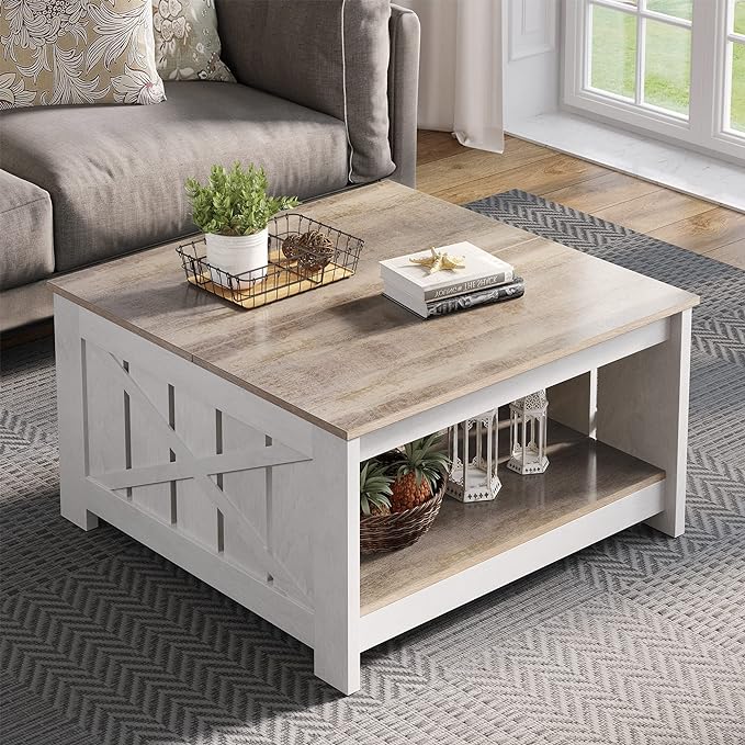 White Wood Coffee Table
