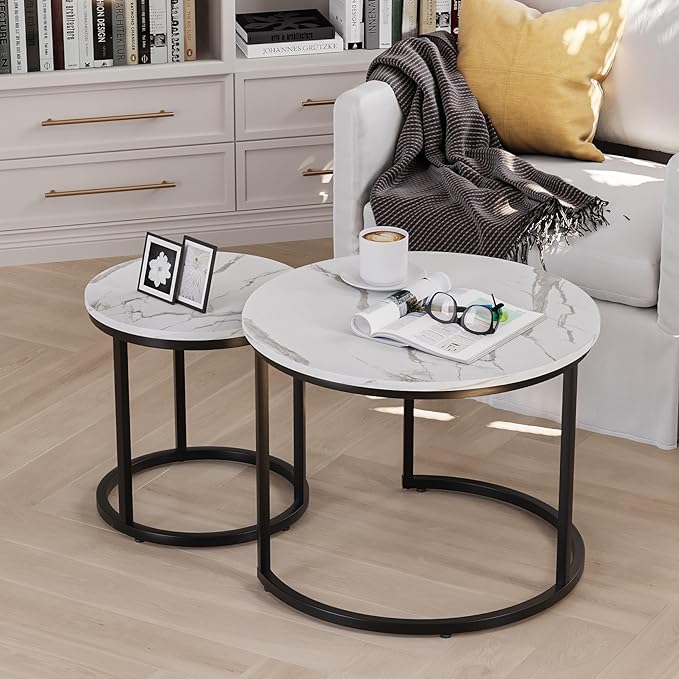 Black and white coffee table