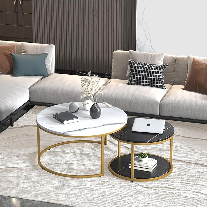 Marble Gold Coffee Table 