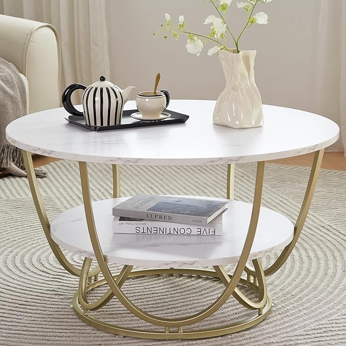 Marble Gold Coffee Table 