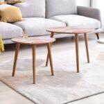 Marble-and-wood-coffee-table