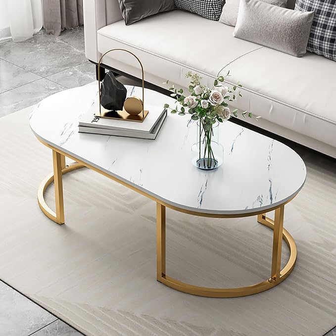 Oval Marble Coffee Table