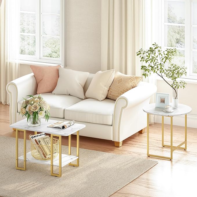 White-and-gold-coffee-table