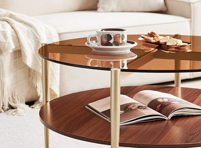 Wood-Coffee-Table-With-Glass